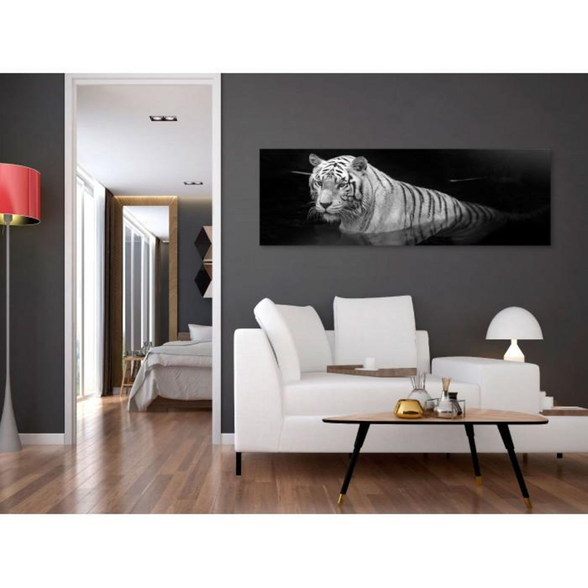 Paris Prix Tableau  Shining Tiger Black & White Narrow