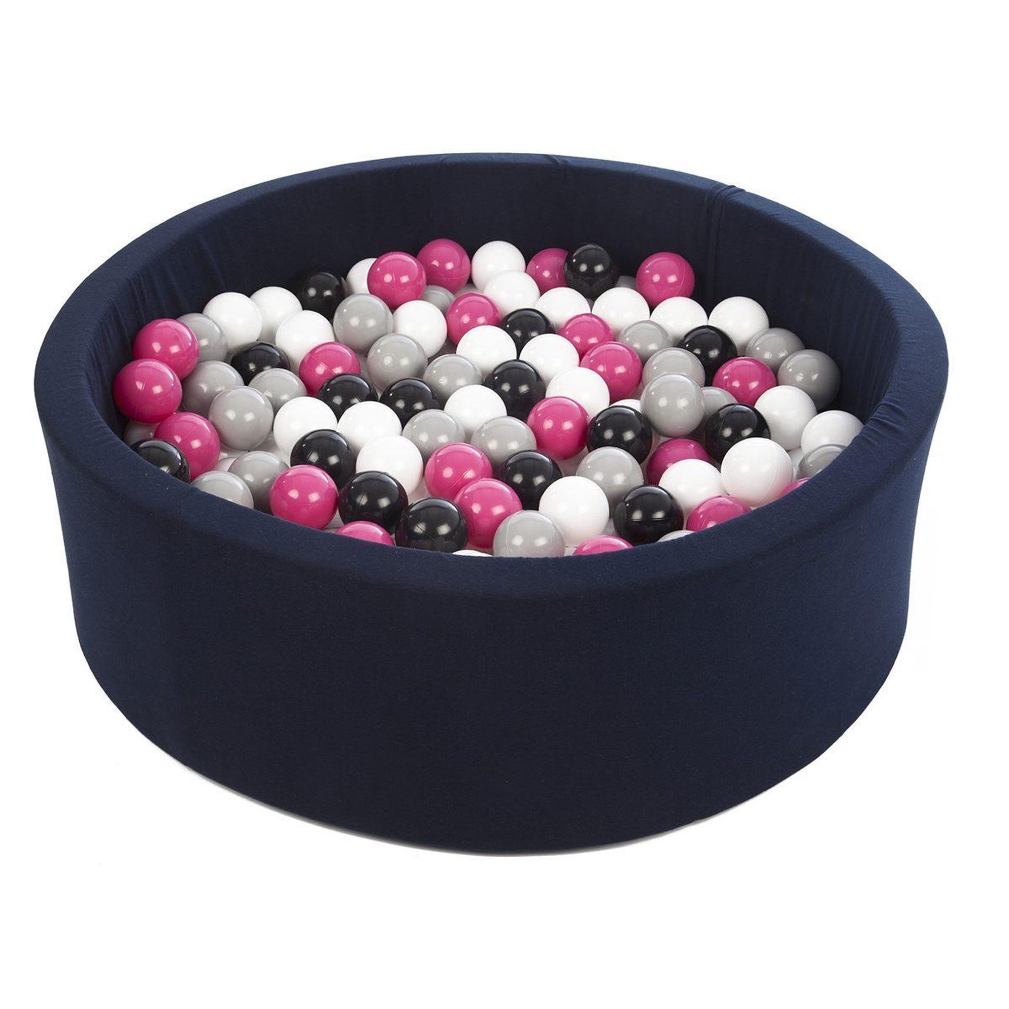 VELINDA Piscine à balles aire de jeu + 300 balles bleu marine noir, blanc, rose,gris
