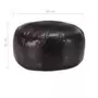 VIDAXL Pouf 60 x 30 cm Noir Cuir veritable de chevre