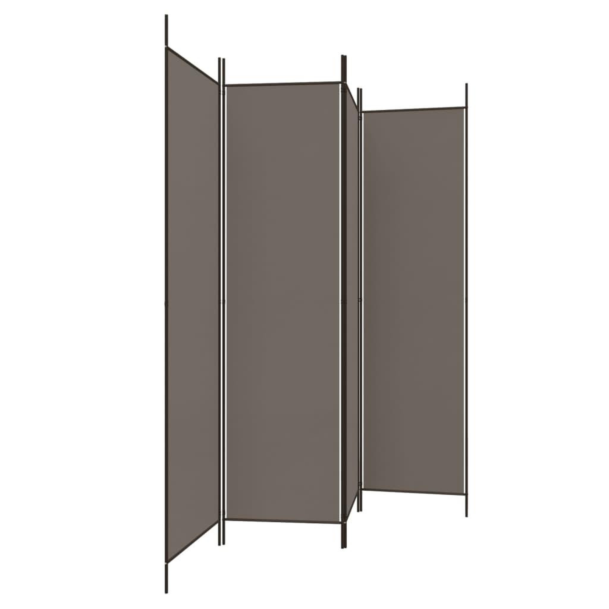 Voir la diapositive 4 : VIDAXL Cloison de separation 4 panneaux Anthracite 698x180 cm Tissu