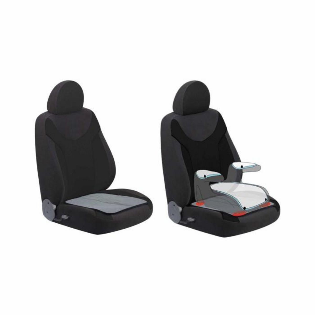 Paris Prix Protection de Rehausseur  Siège Voiture  45cm Gris