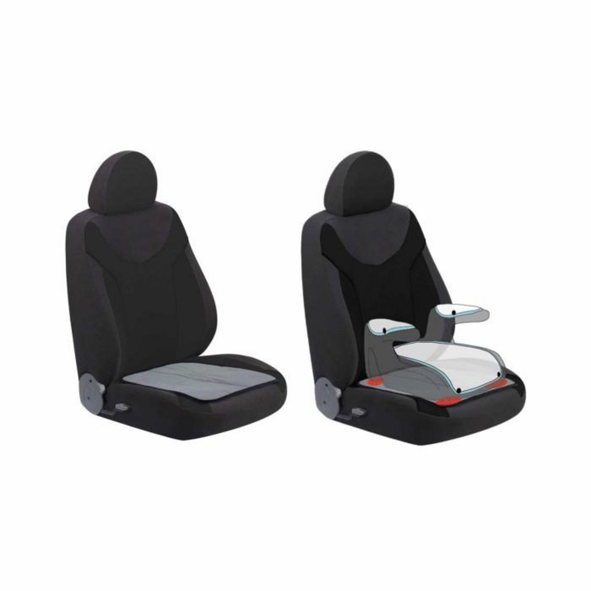 Paris Prix Protection de Rehausseur  Siège Voiture  45cm Gris