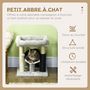 Voir la diapositive 4 : PAWHUT Arbre à chat griffoirs sisal naturel et massant plateforme panier jeu boule suspendue peluche gris
