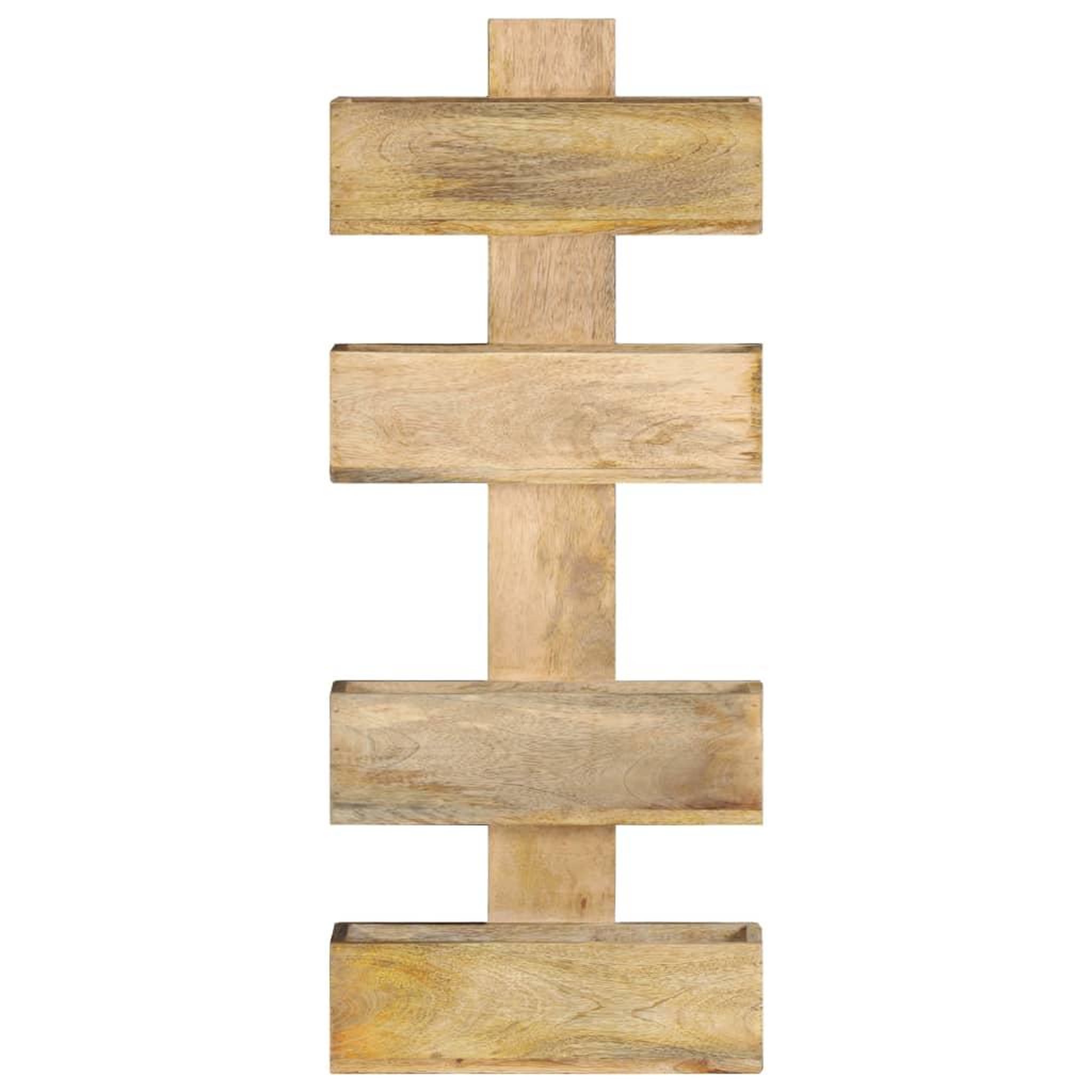 Voir la diapositive 2 : VIDAXL Porte-revue mural 30x11x72 cm Bois de manguier solide