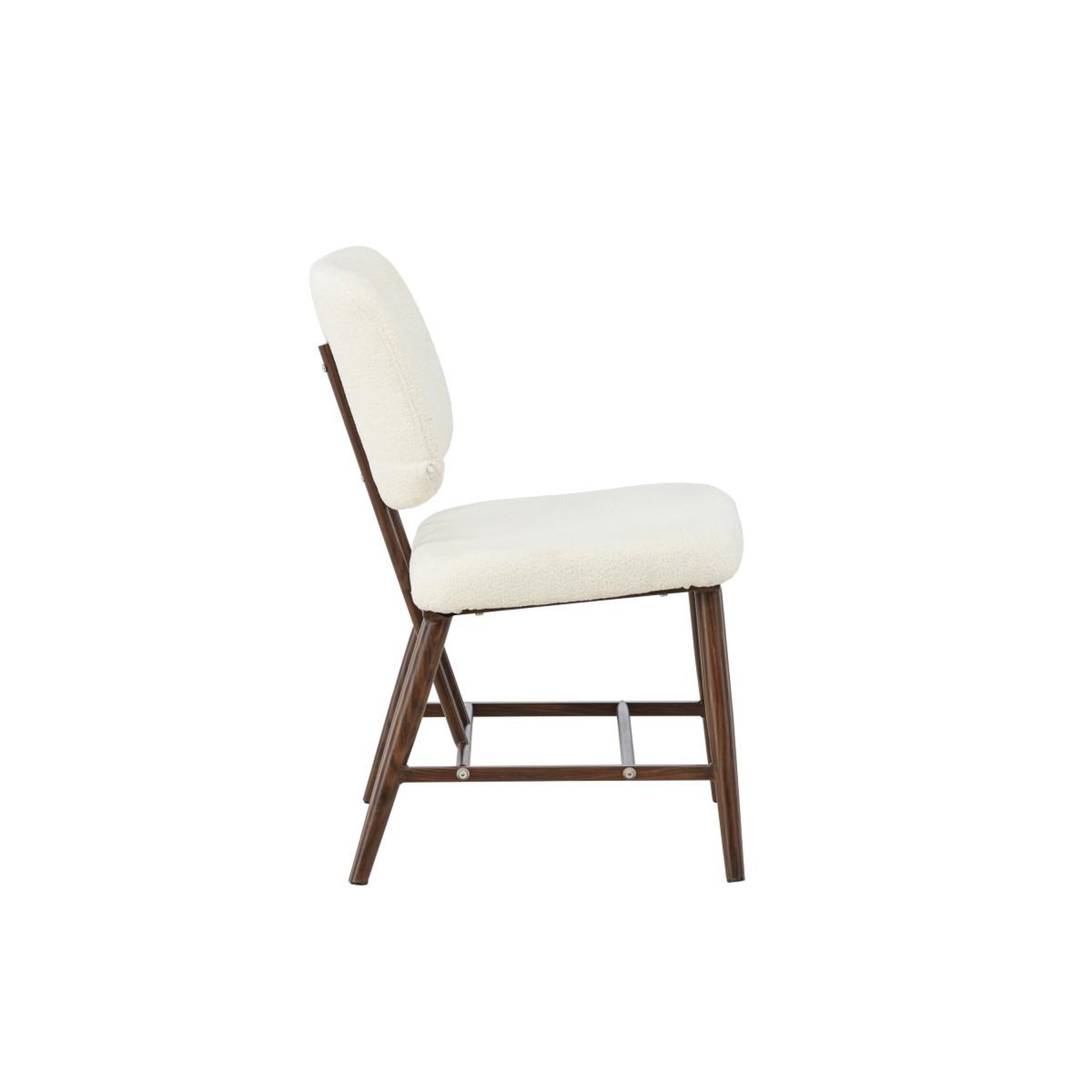 Voir la diapositive 3 : Paris Prix Fauteuil design bouclette  midland  84cm blanc