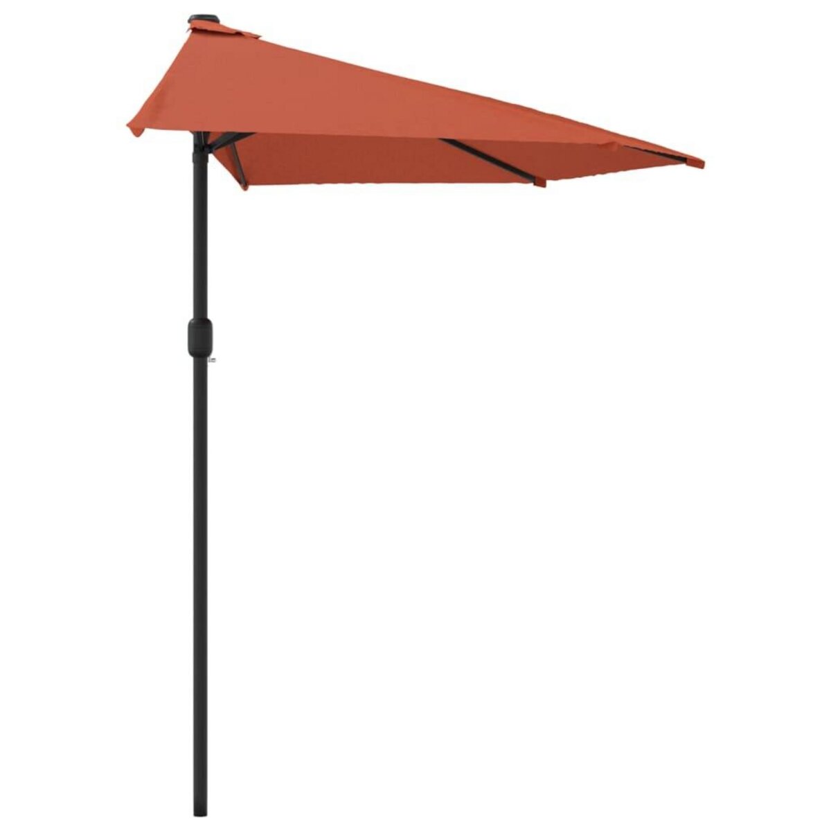 VIDAXL Parasol de balcon et mat en aluminium Terre cuite 270x144x222cm