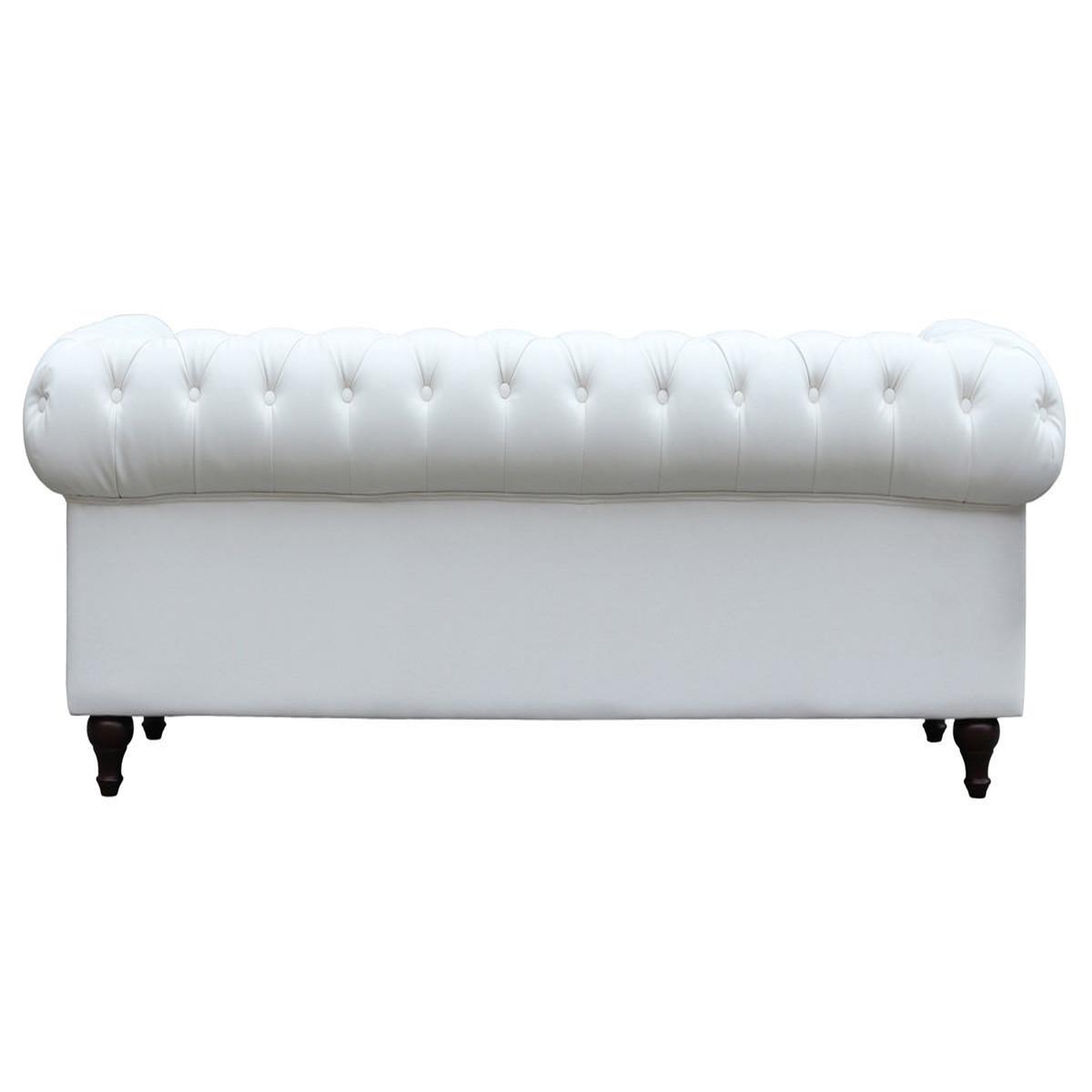 Voir la diapositive 3 : Habitat et Jardin Canapé fixe chesterfield  aliza  - 208 x 82 x 70 cm - 3 places - blanc