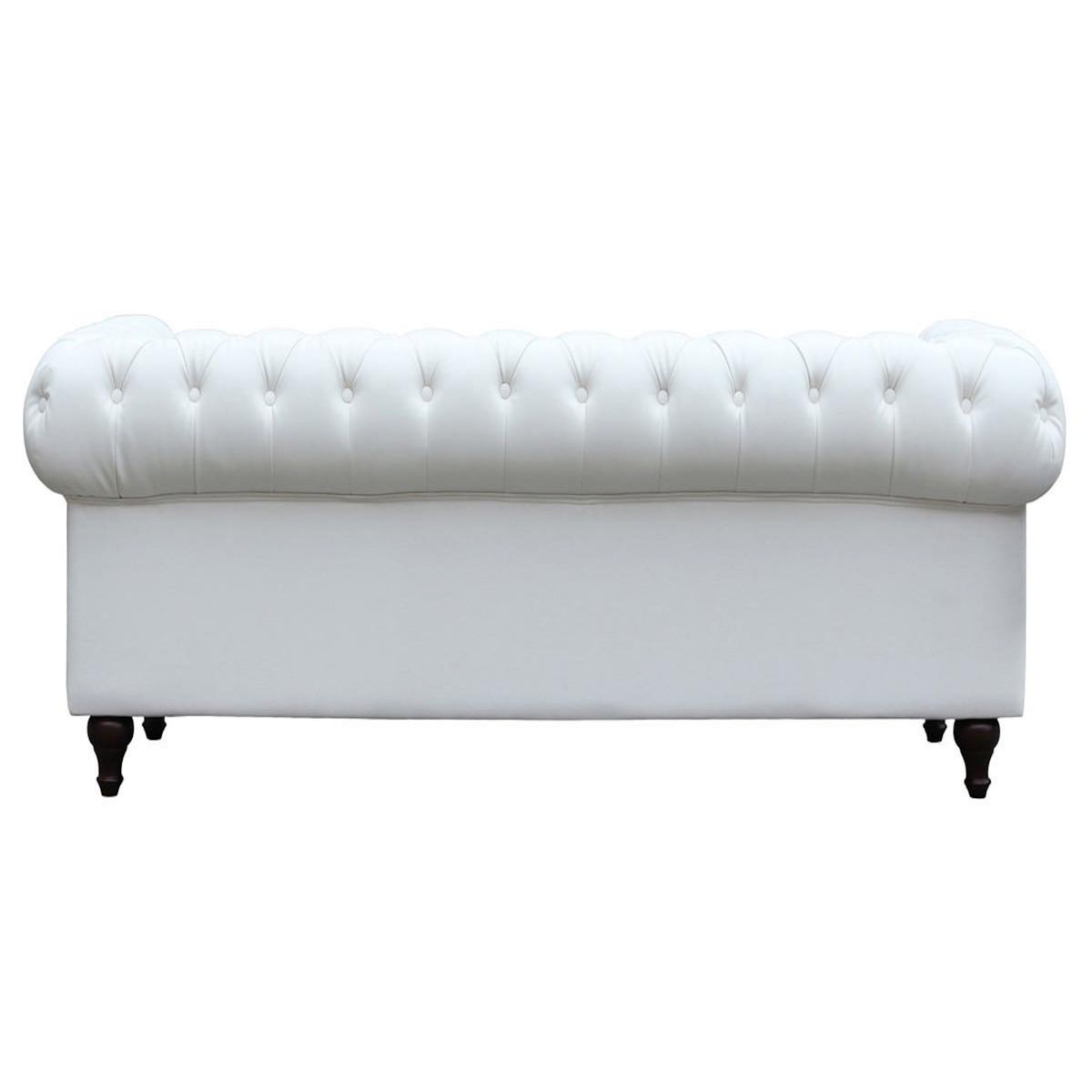 Habitat et Jardin Canapé fixe Chesterfield  Aliza  - 208 x 82 x 70 cm - 3 places - Blanc