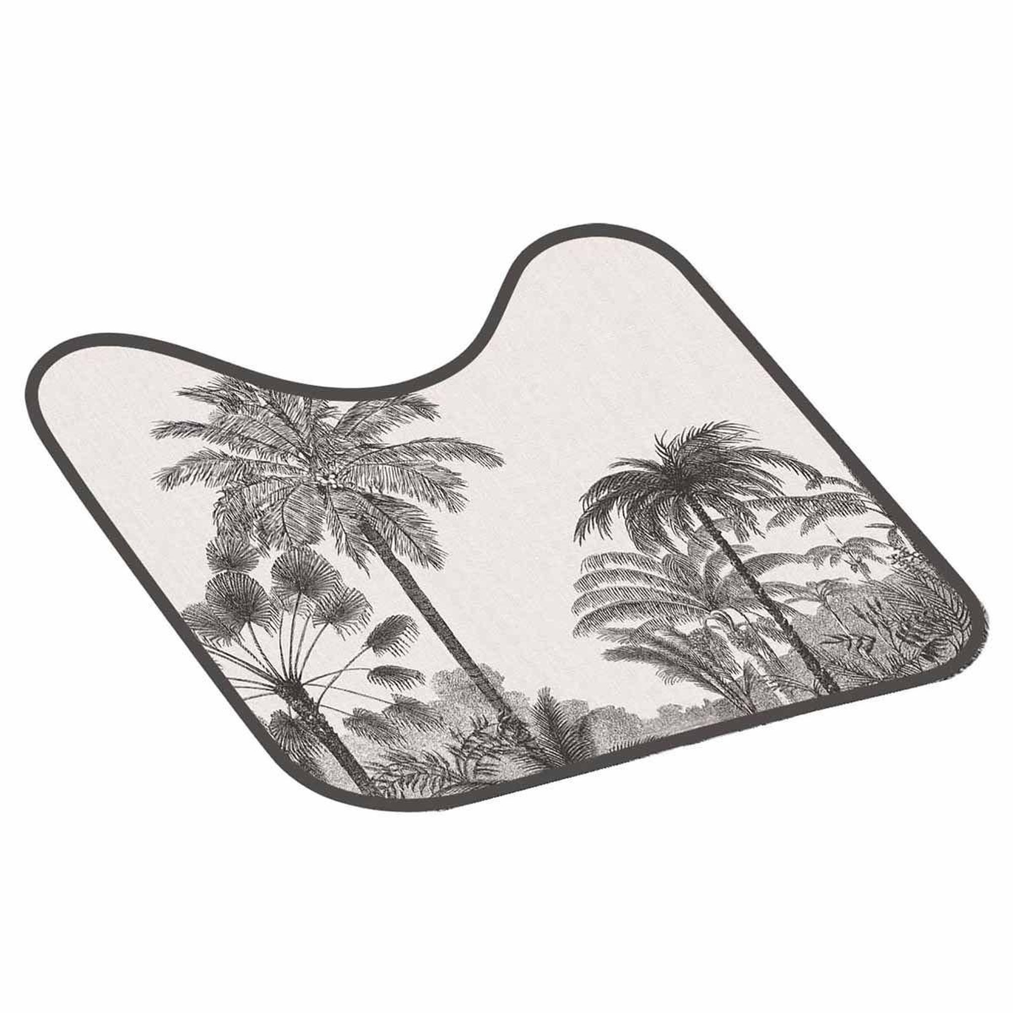 Douceur d'Intérieur Tapis contour wc  cocoty  45x45cm noir & blanc
