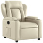 Voir la diapositive 3 : VIDAXL Fauteuil inclinable electrique Creme Similicuir