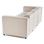 Voir la diapositive 6 : LISA DESIGN Suaro - canapé modulable 3 places en tissu texturé