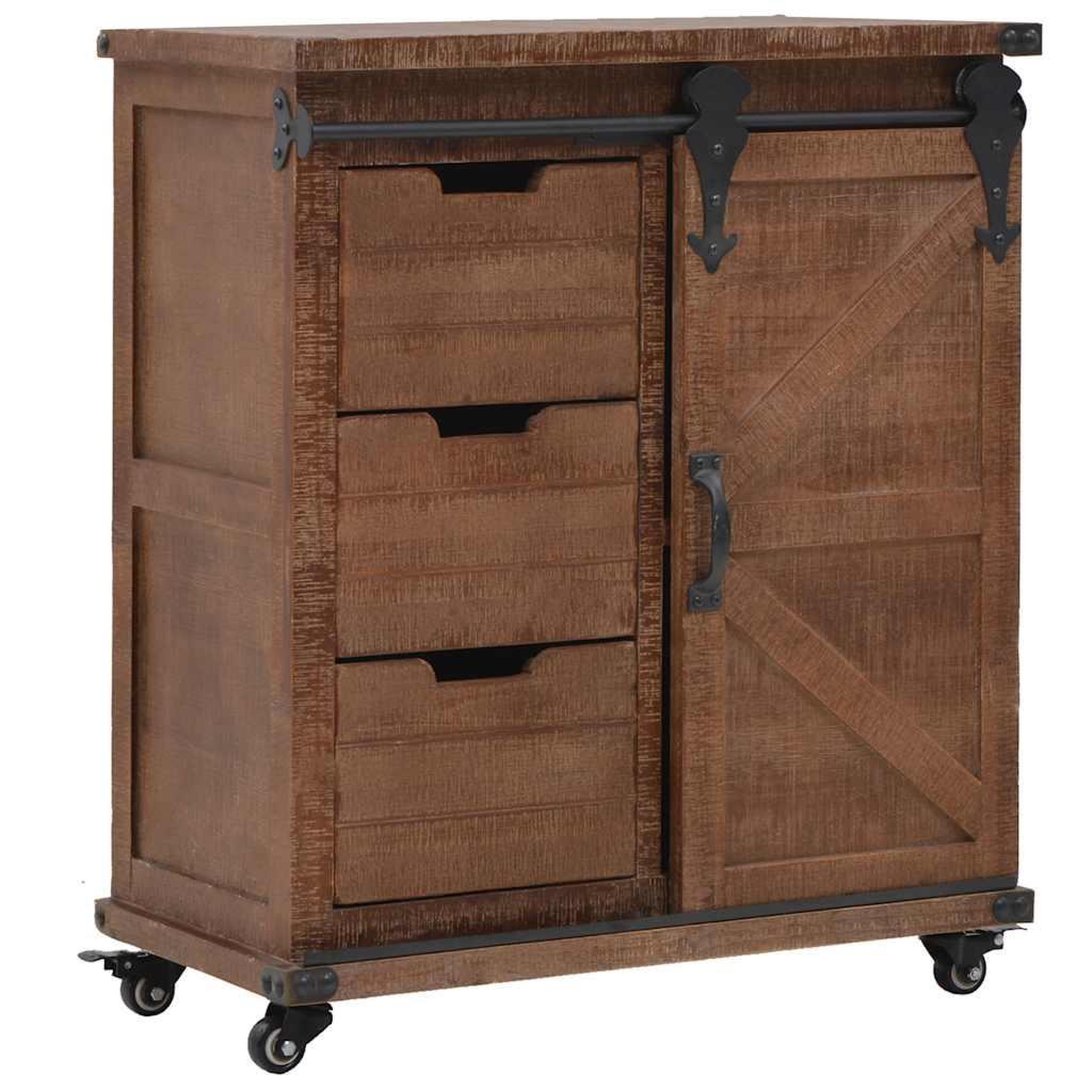 VIDAXL Armoire de rangement bois de sapin massif 64x33,5x75 cm marron