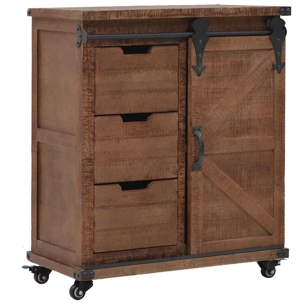 VIDAXL Armoire de rangement Bois de sapin massif 64x33,5x75 cm Marron