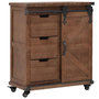 Voir la diapositive 1 : VIDAXL Armoire de rangement Bois de sapin massif 64x33,5x75 cm Marron