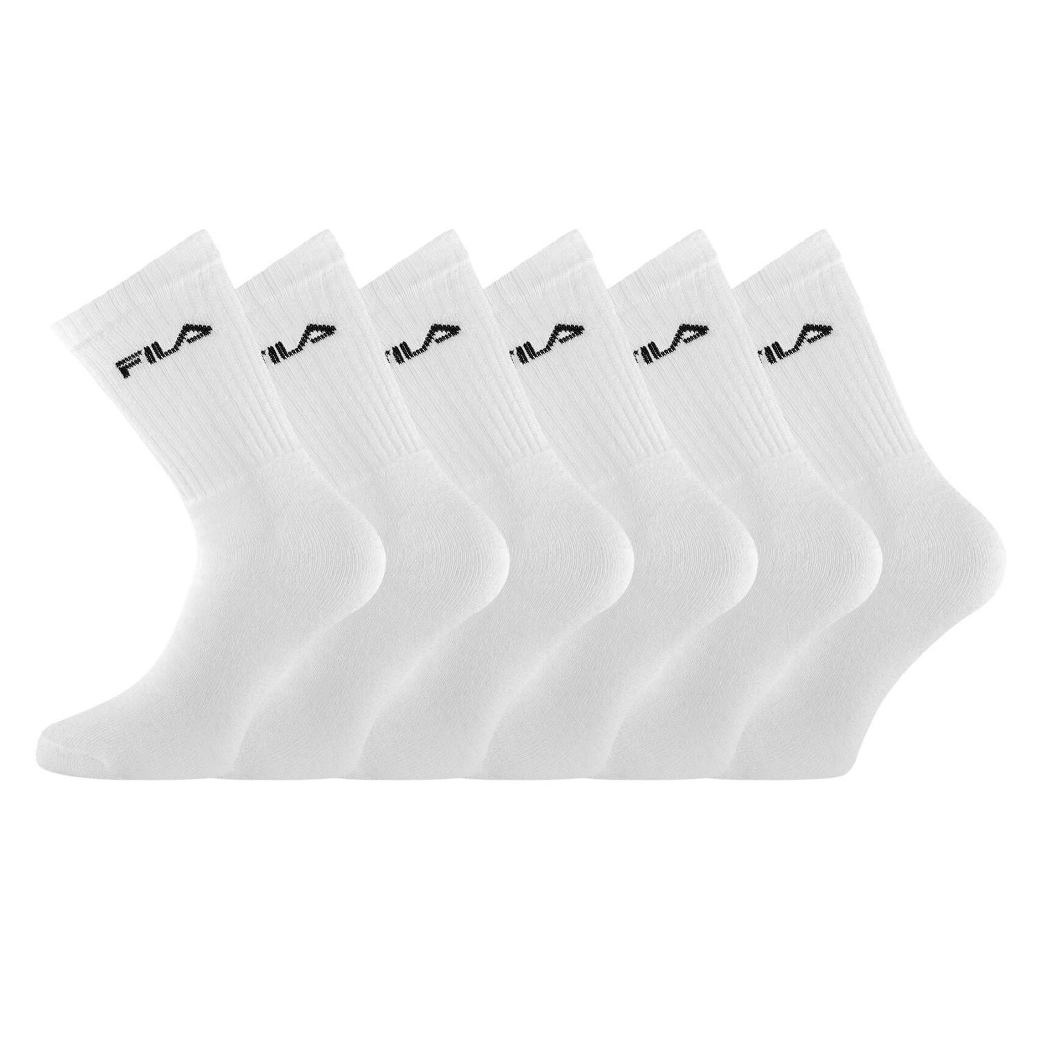 FILA Lot de 6 paires de tennis homme F9581 Blanc. Coloris disponibles : Blanc