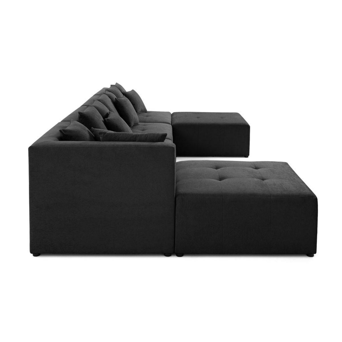 LISA DESIGN Amalfi - canapé modulable panoramique en u - 7 places - en tissu