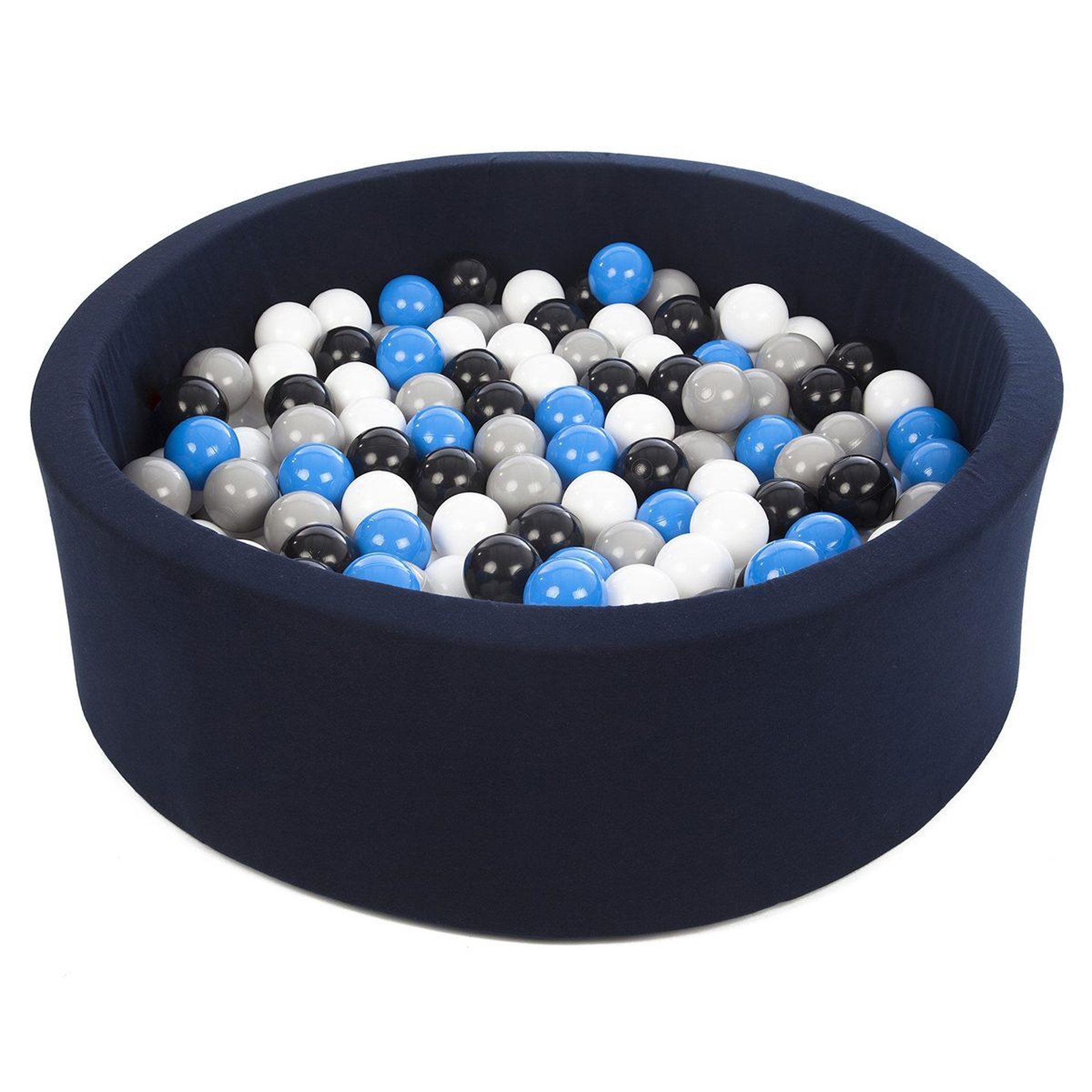 VELINDA Piscine à balles aire de jeu + 300 balles bleu marine noir,blanc,bleu,gris