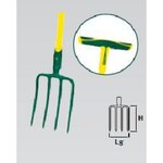 Leborgne Fourche à bêcher 4 dents carrées - 30 cm - manche béquille en fibre