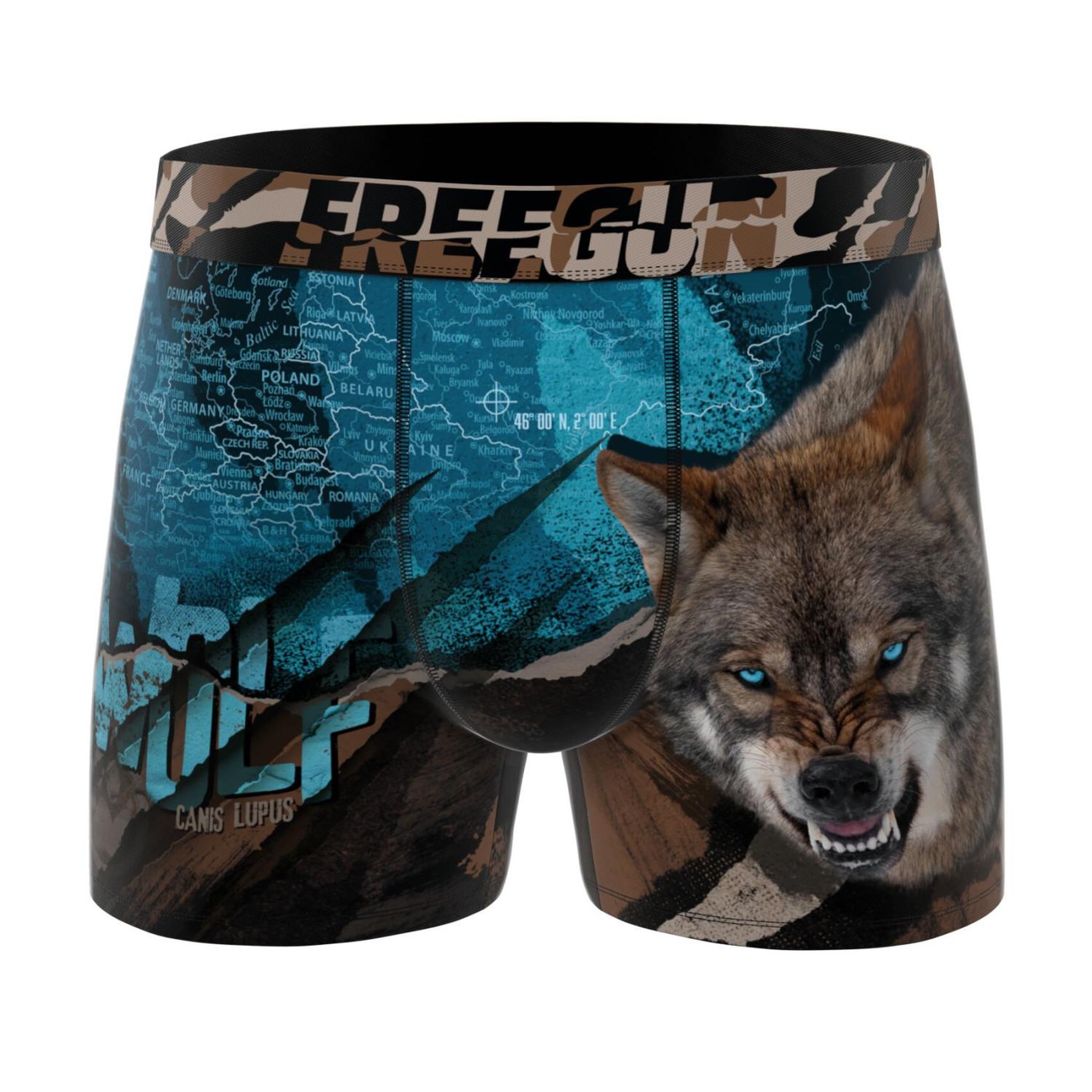 Voir la diapositive 4 : FREEGUN Lot de 3 boxers enfant Wild Animals