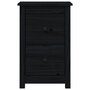 Voir la diapositive 3 : VIDAXL Tables de chevet 2 pcs Noir 40x35x61,5 cm Bois de pin massif