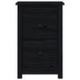 Voir la diapositive 3 : VIDAXL Tables de chevet 2 pcs Noir 40x35x61,5 cm Bois de pin massif