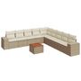 Voir la diapositive 2 : VIDAXL Salon de jardin avec coussins 10 pcs beige resine tressee