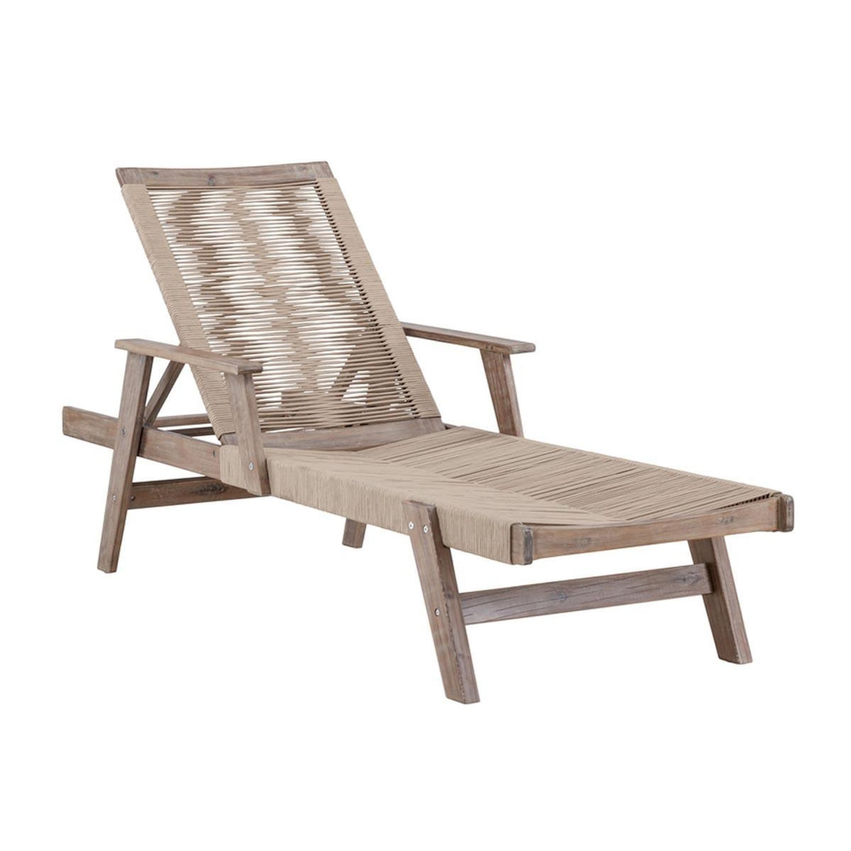 Paris Prix Chaise Longue en Bois  Little John  115cm Marron
