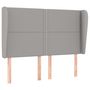 Voir la diapositive 2 : VIDAXL Tete de lit avec oreilles Gris clair 147x23x118/128 cm Tissu