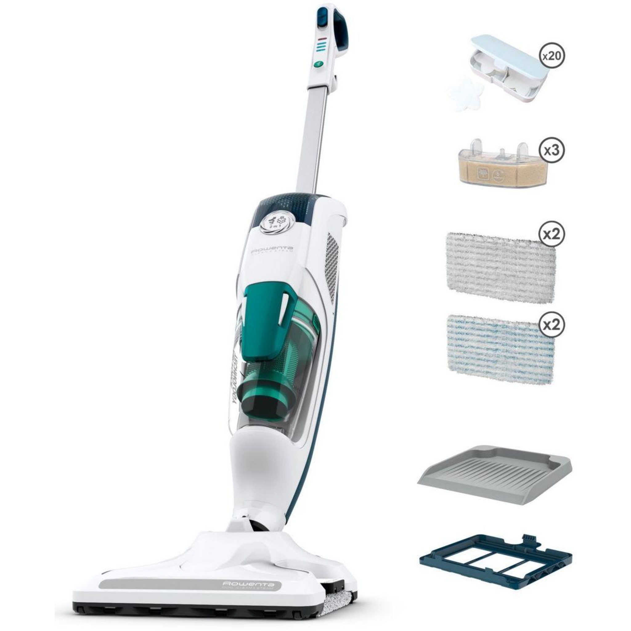 ROWENTA Balai vapeur ry7777wh clean & steam revolution