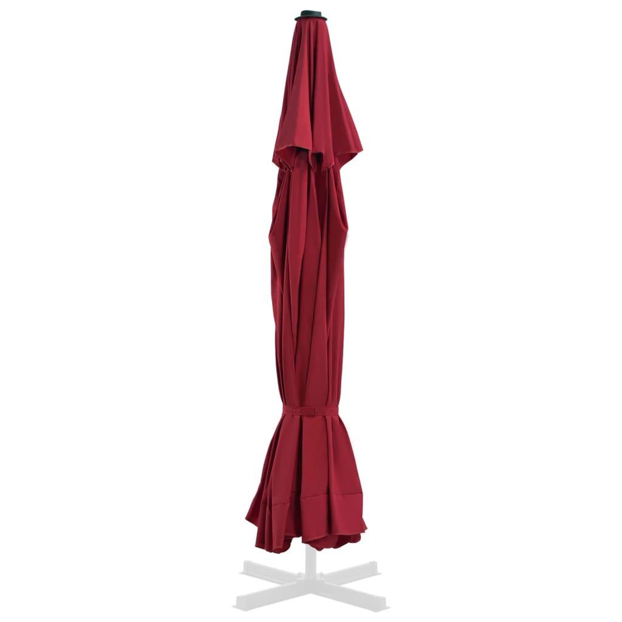 Voir la diapositive 3 : VIDAXL Tissu de remplacement pour parasol d'exterieur Bordeaux 500 cm