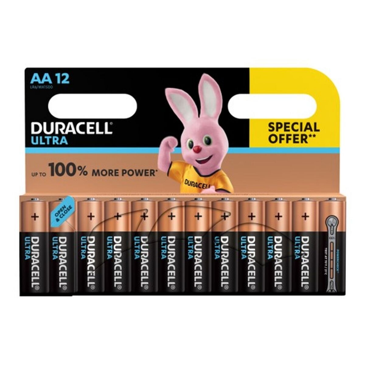 DURACELL Lot de 12 piles alcalines Ultra Power type AA LR06 