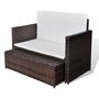 Voir la diapositive 4 : VIDAXL Canape de jardin Resine tressee Marron