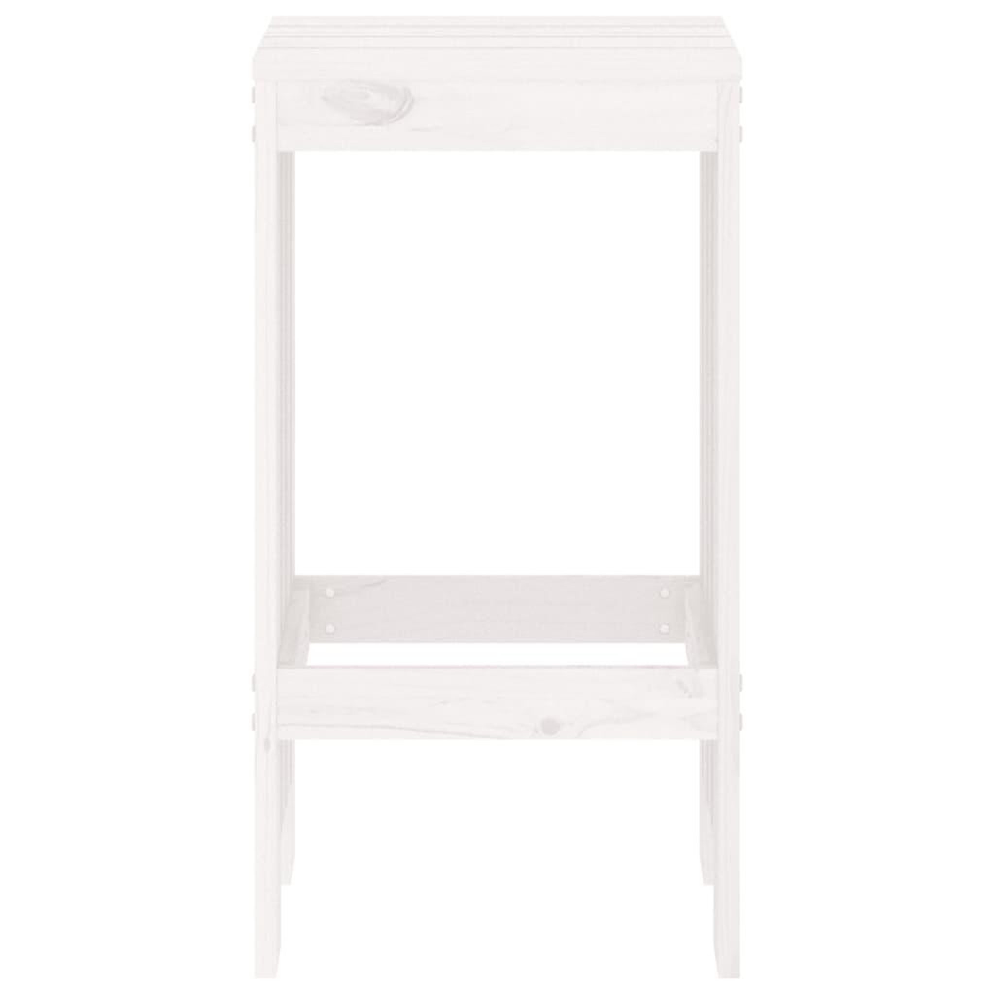 Voir la diapositive 4 : VIDAXL Tabourets de bar lot de 2 blanc 40x36x75 cm bois massif de pin