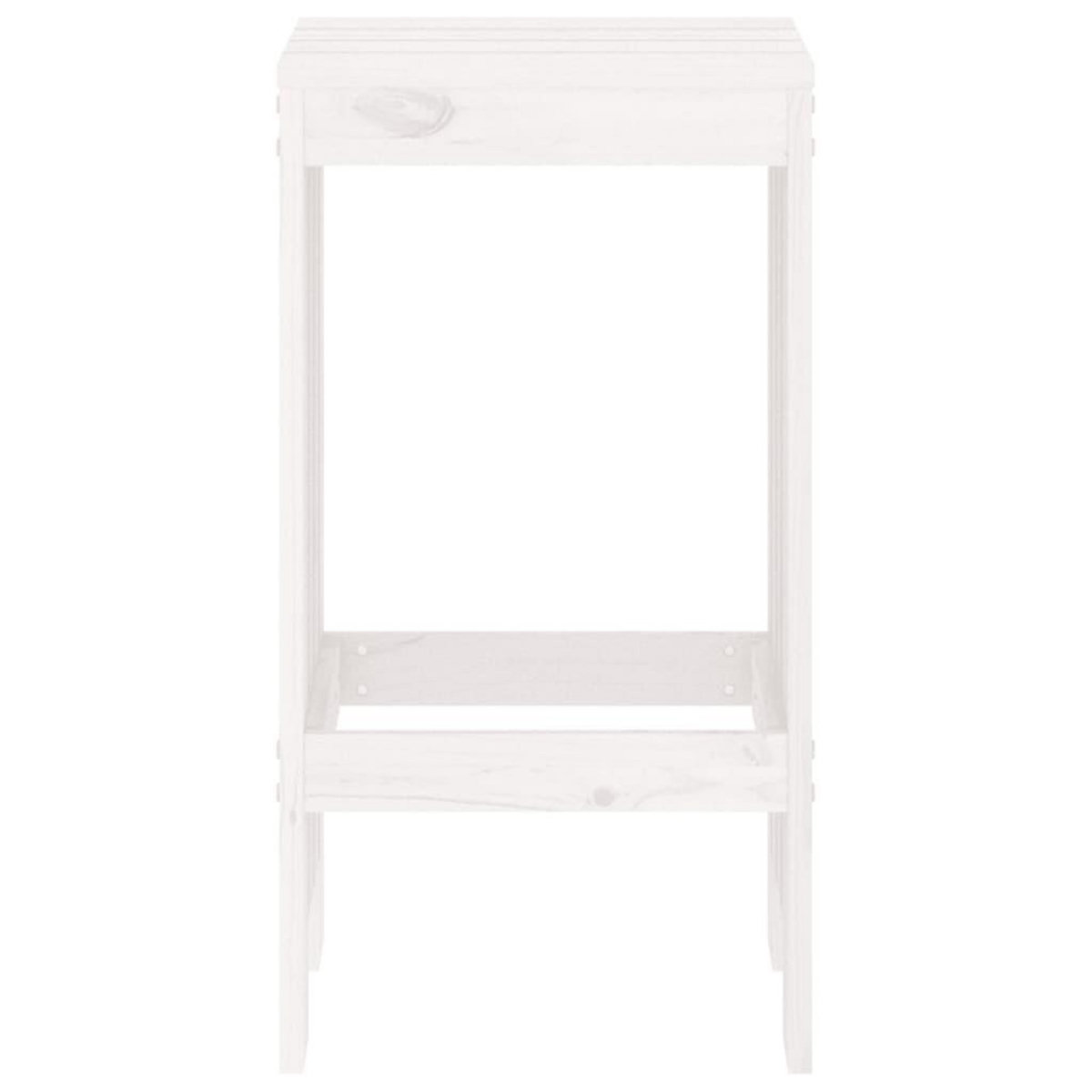 VIDAXL Tabourets de bar lot de 2 blanc 40x36x75 cm bois massif de pin