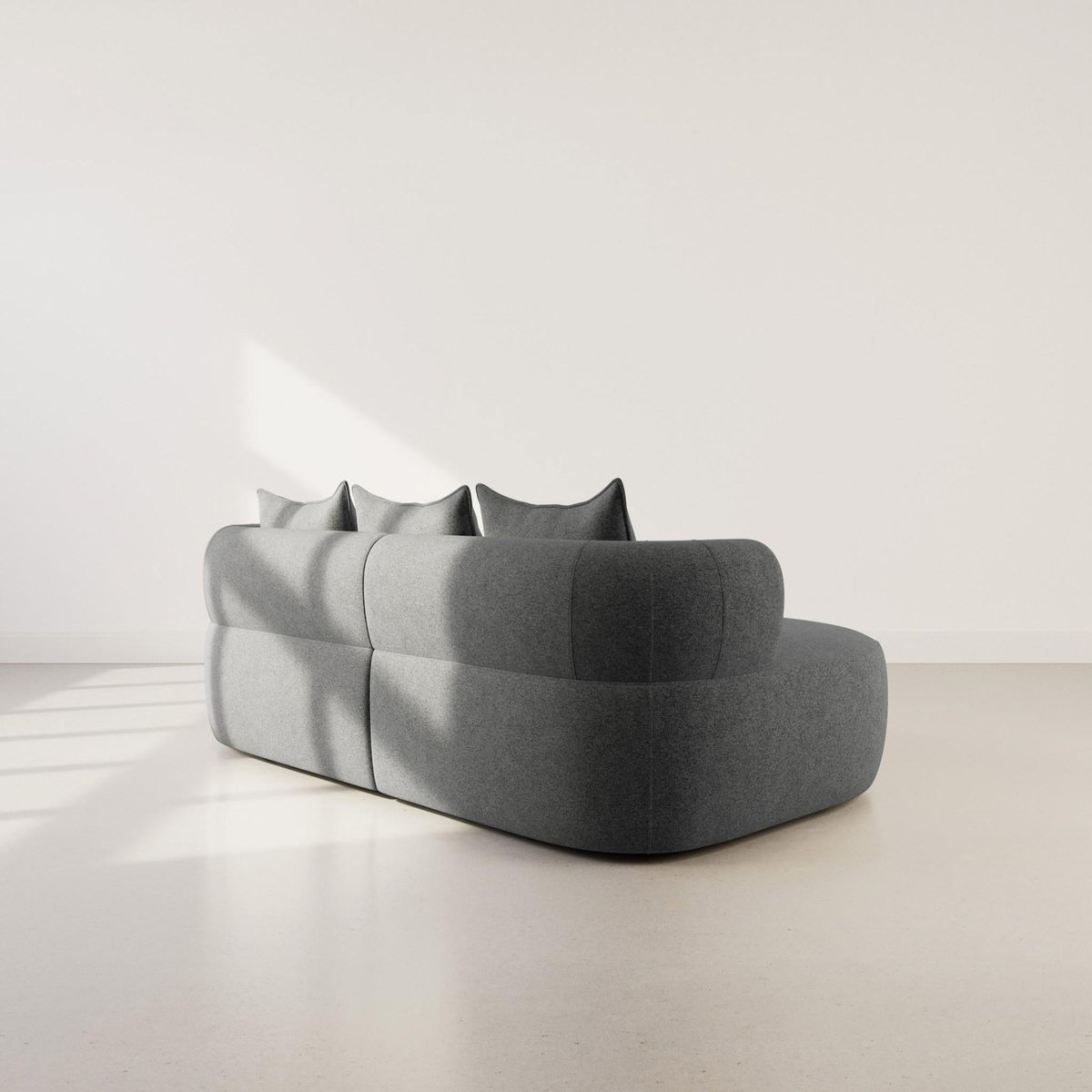 LISA DESIGN Angela - canapé d'angle gauche 4 places en velours texturé