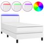Voir la diapositive 2 : VIDAXL Sommier a lattes de lit avec matelas et LED Blanc 80x200cm