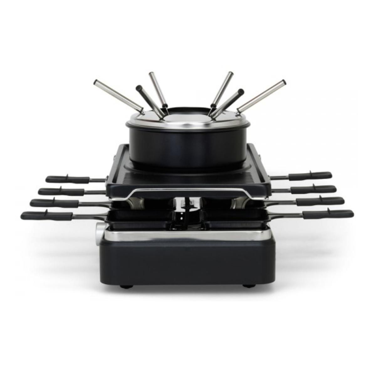 LIVOO Appareil à raclette 8 personnes 1400w + fondue et crêpes - DOC313