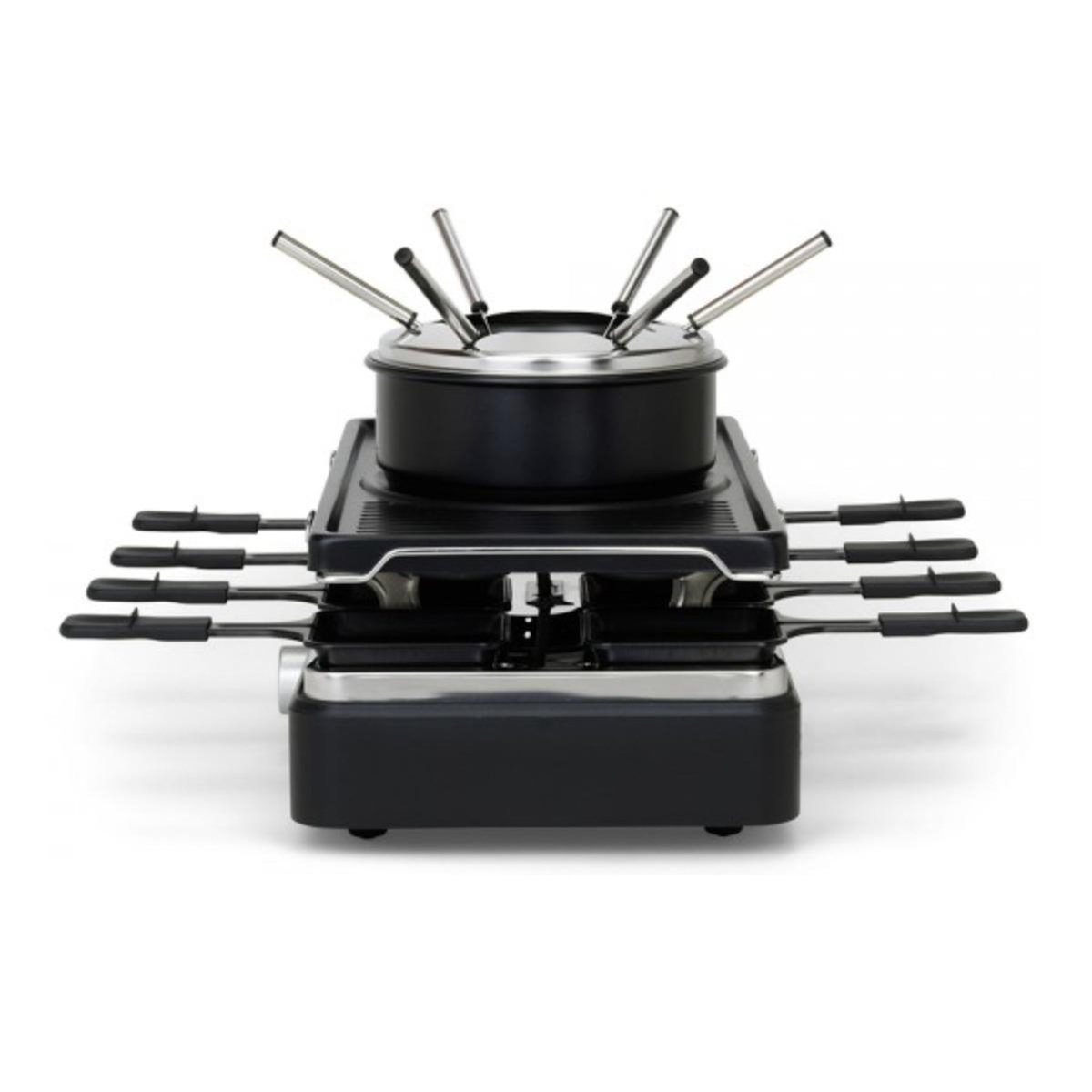 LIVOO Appareil à raclette 8 personnes 1400w + fondue et crêpes - DOC313