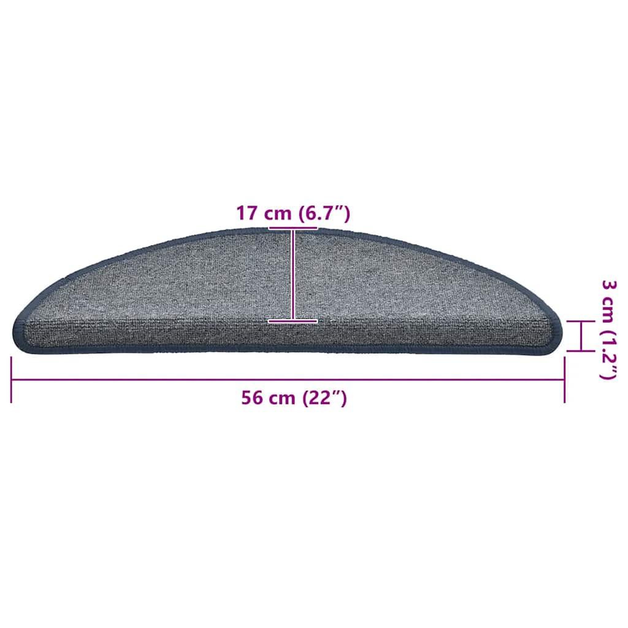 Voir la diapositive 6 : VIDAXL Tapis d'escalier 30 pcs gris clair et bleu 56x17x3 cm