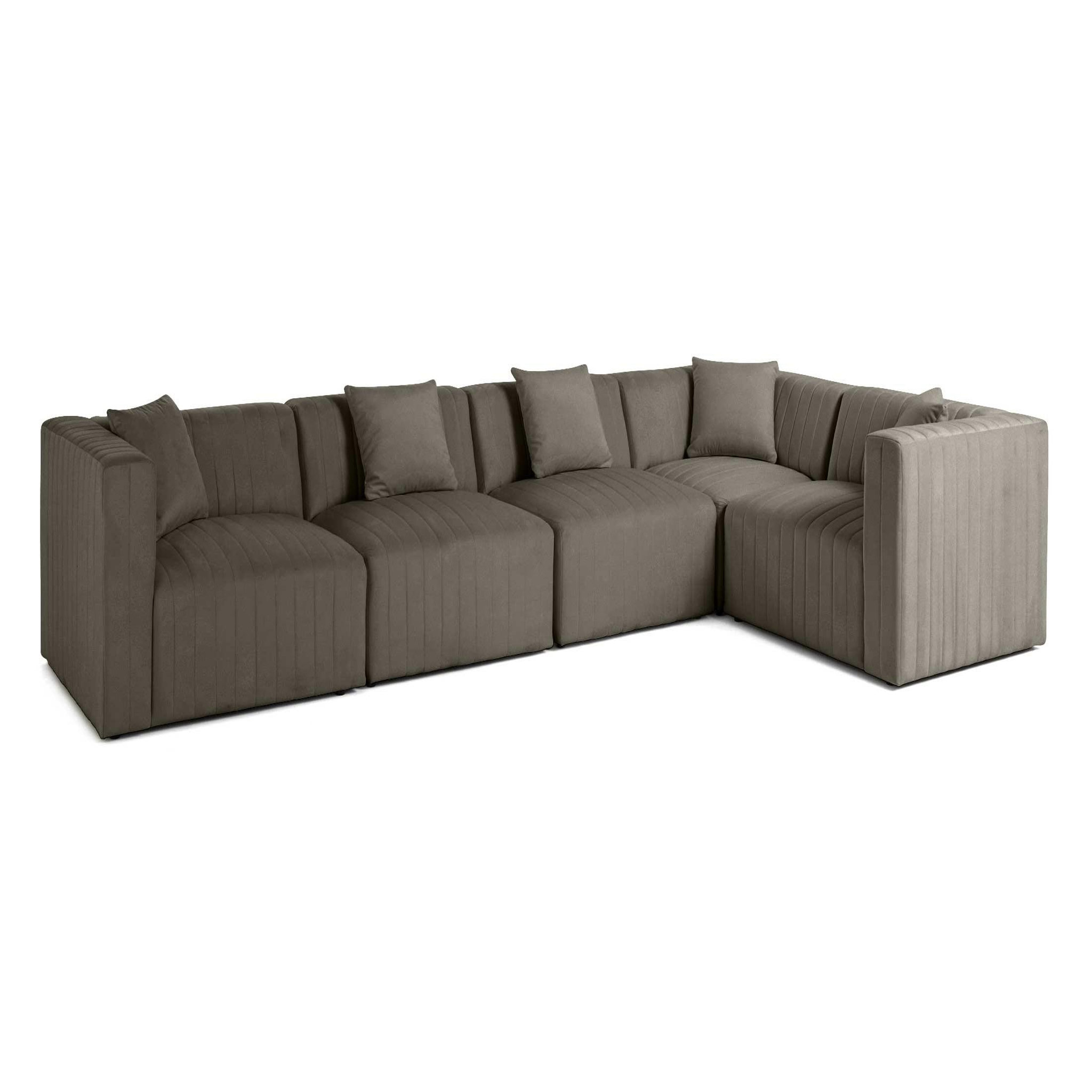 Voir la diapositive 5 : BEST MOBILIER Nova - canapé modulable d'angle réversible - 6 places - en velours