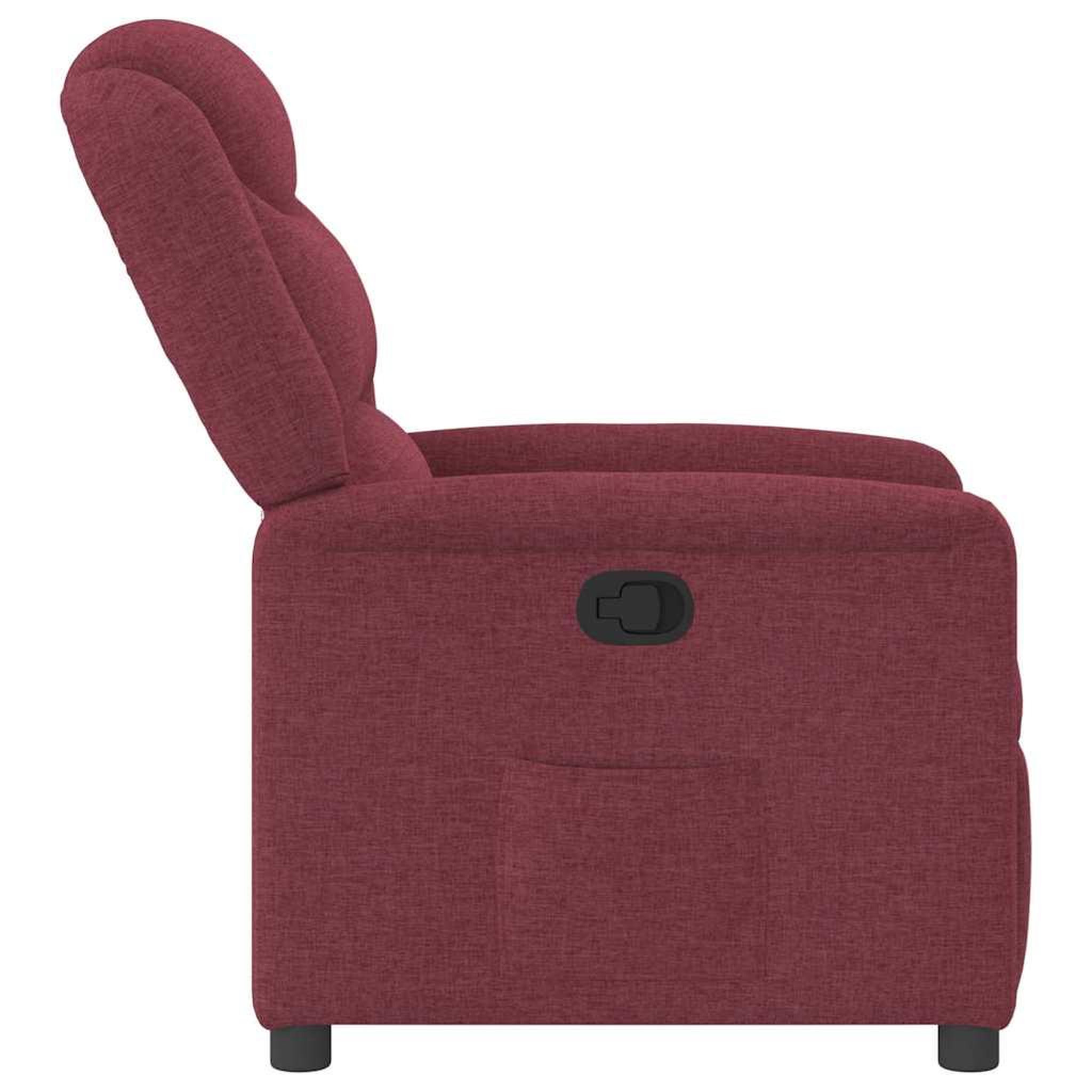 Voir la diapositive 4 : VIDAXL Fauteuil inclinable Rouge bordeaux Tissu