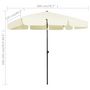Voir la diapositive 6 : VIDAXL Parasol de plage jaune sable 200x125 cm