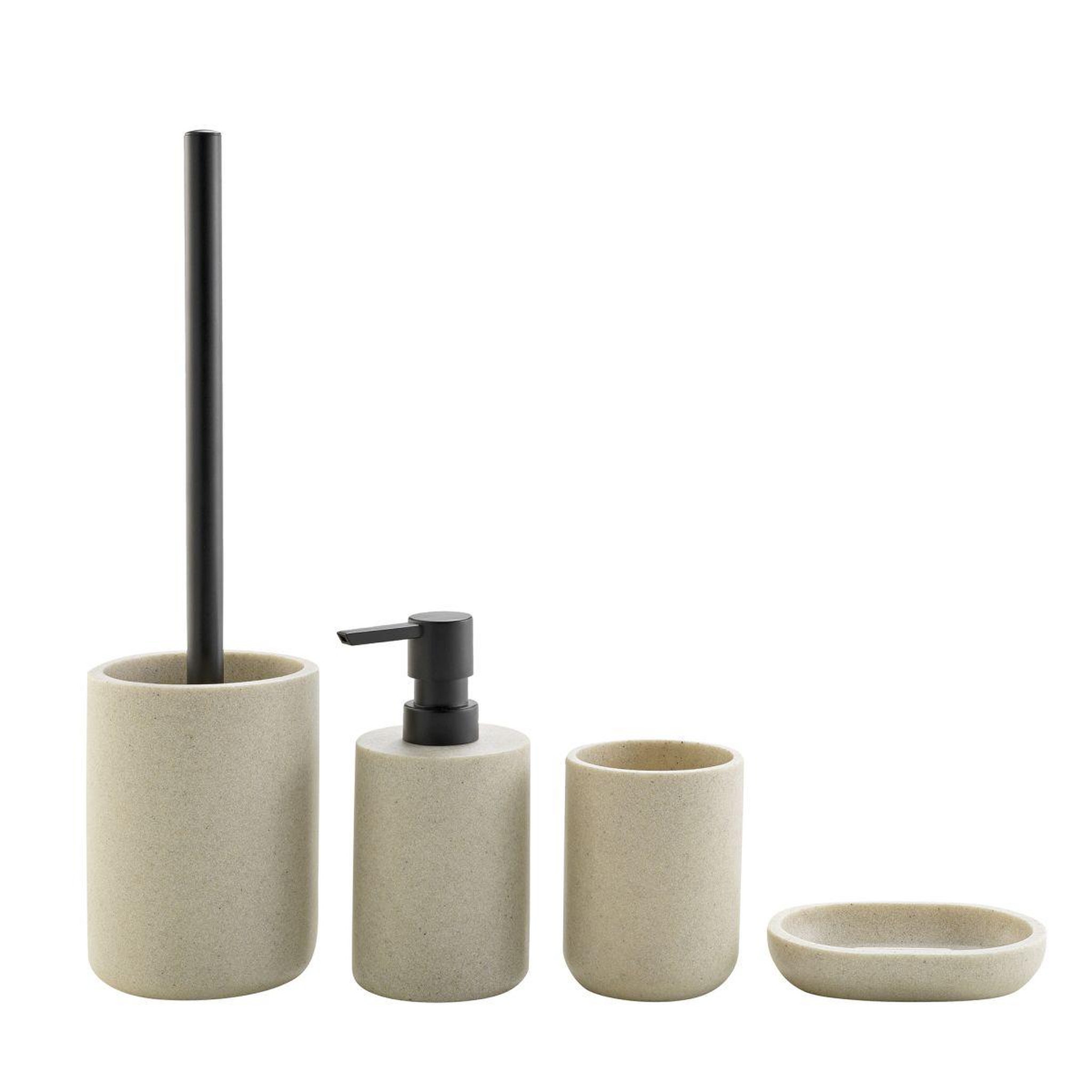 Voir la diapositive 2 : Douceur d'Intérieur Porte savon design  granite  12cm sable