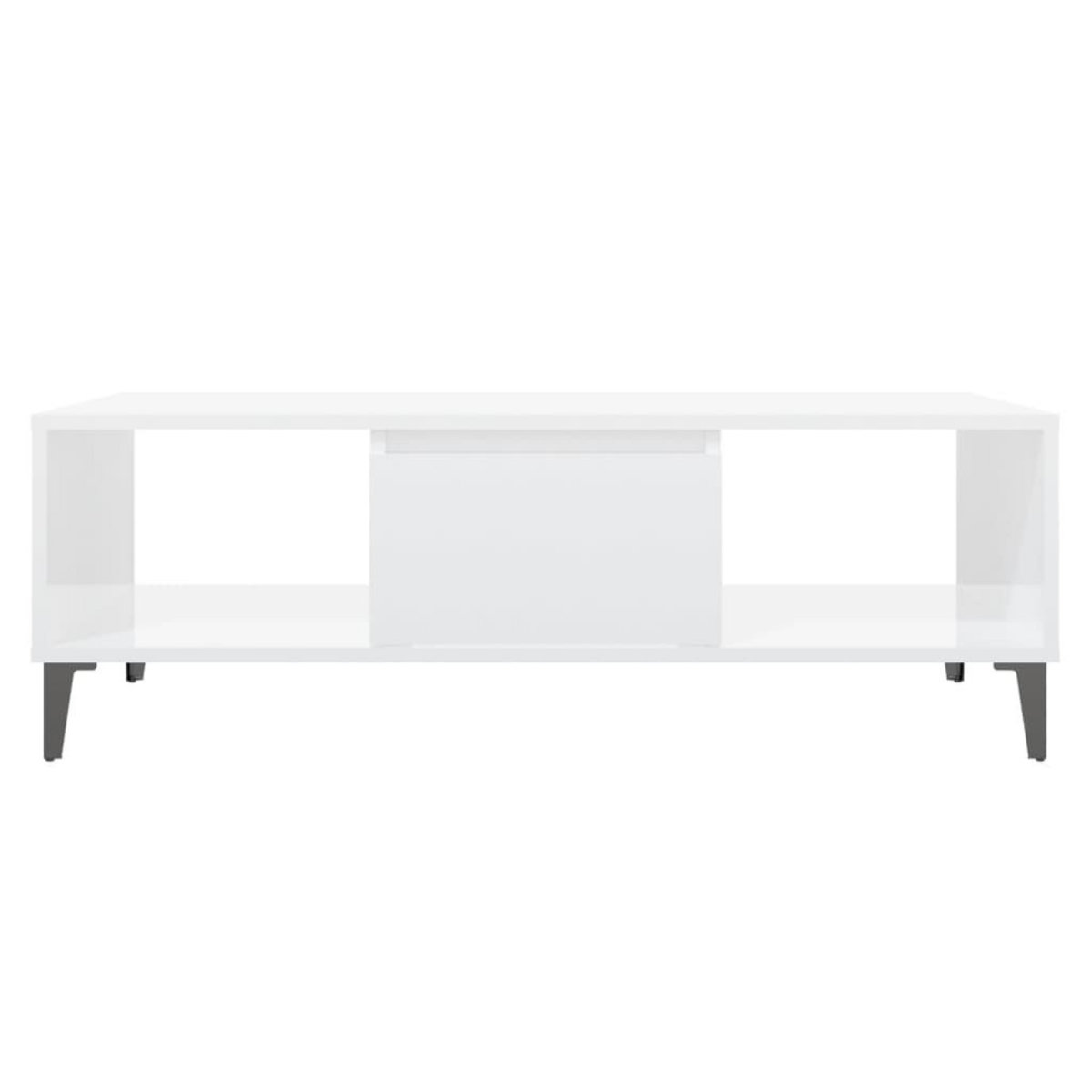 VIDAXL Table basse blanc brillant 103,5x60x35 cm bois d'ingenierie