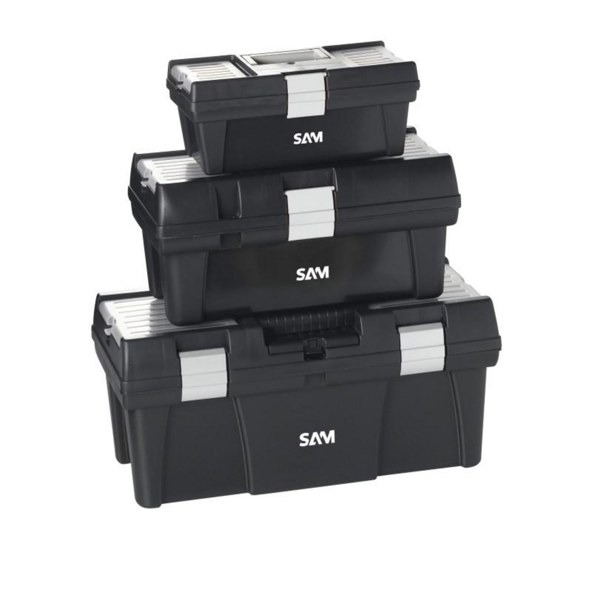 SAM OUTILLAGE Lot de 3 caisses à outils en PVC SAM OUTILLAGE CAO PACK