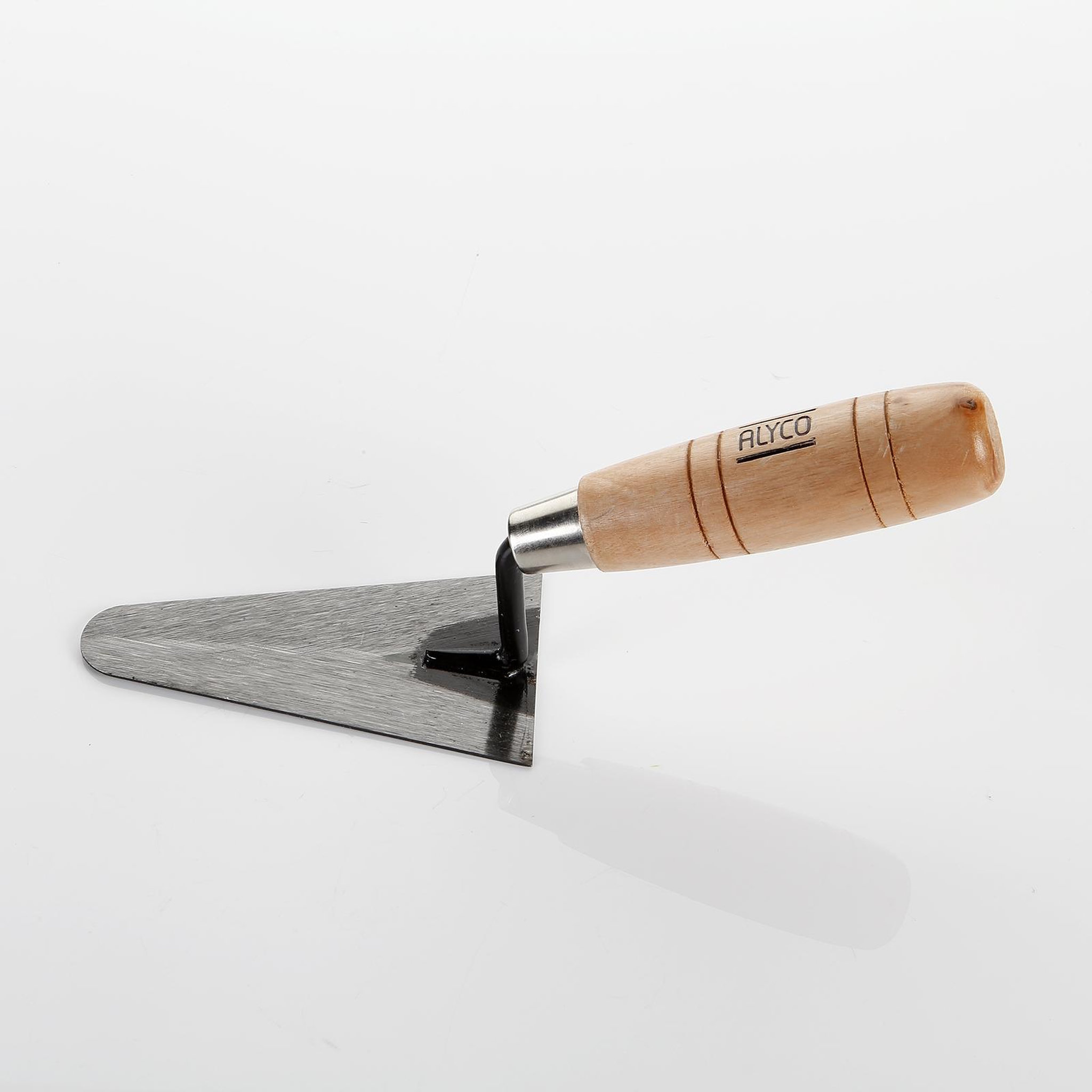 Voir la diapositive 4 : ALYCO Truelle pointe ronde manche en bois  125 x 70 mm