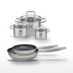 ELO Lot de 2 Poêles 24/28 cm et 3 Faitouts 12/14/20 cm Elo Profi Therm Platinum