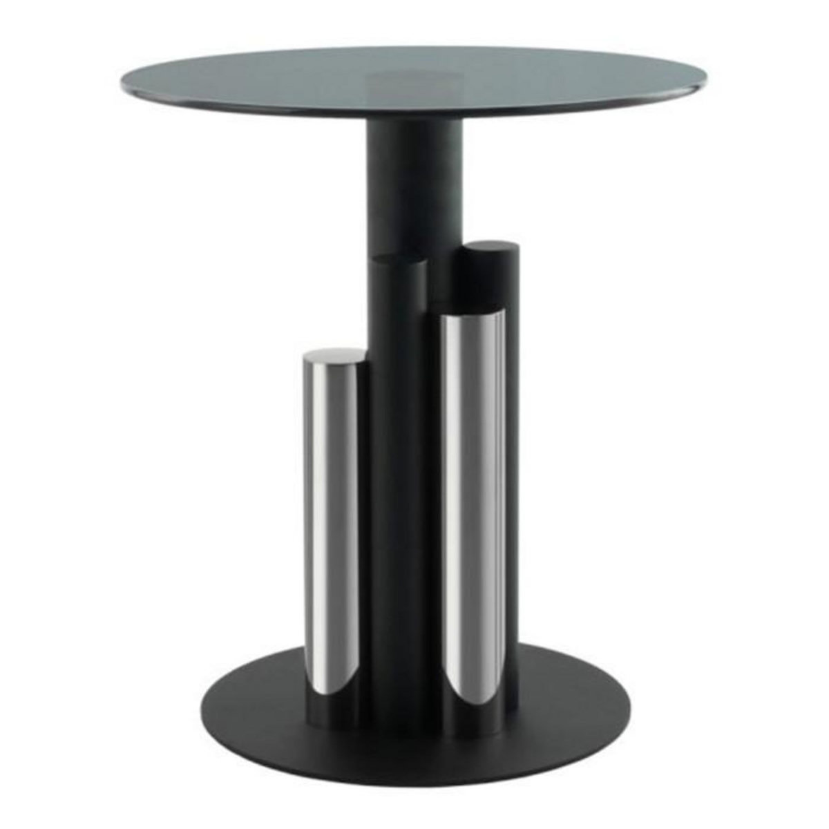 Paris Prix Table d'Appoint Design  Paula  50cm Argent & Gris