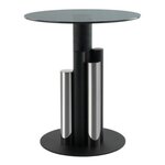 Paris Prix Table d'Appoint Design  Paula  50cm Argent & Gris