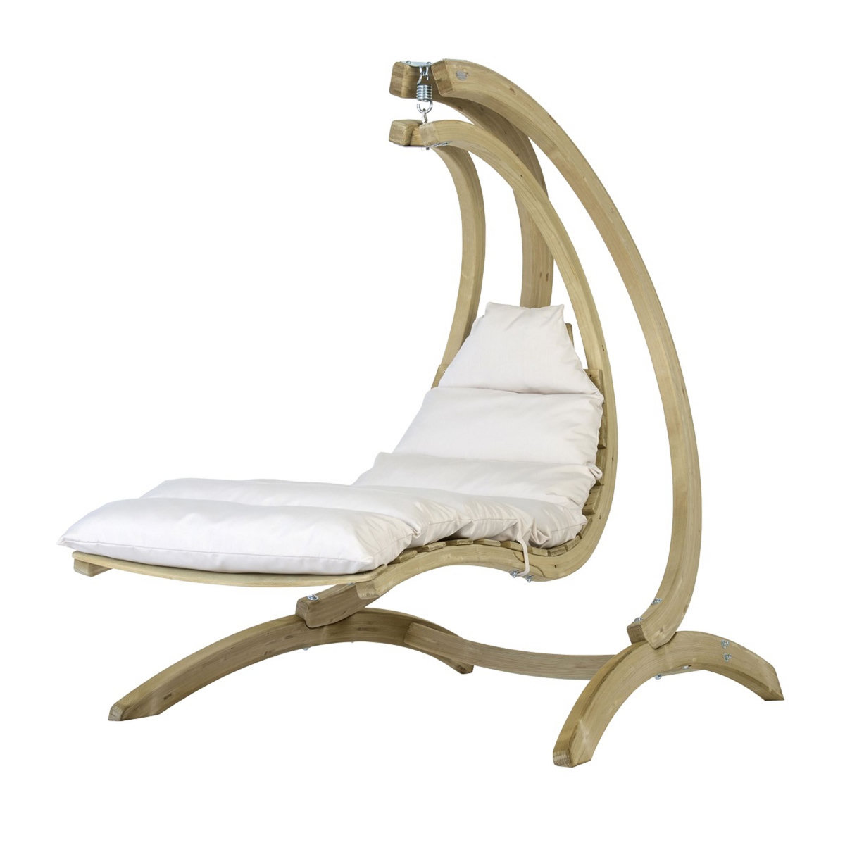 Chaise Longue Swing + Support en bois traité